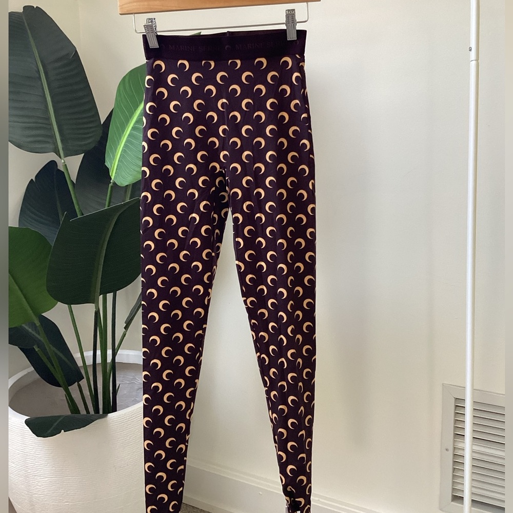Marine Serre Fuseaux moon stirrup leggings